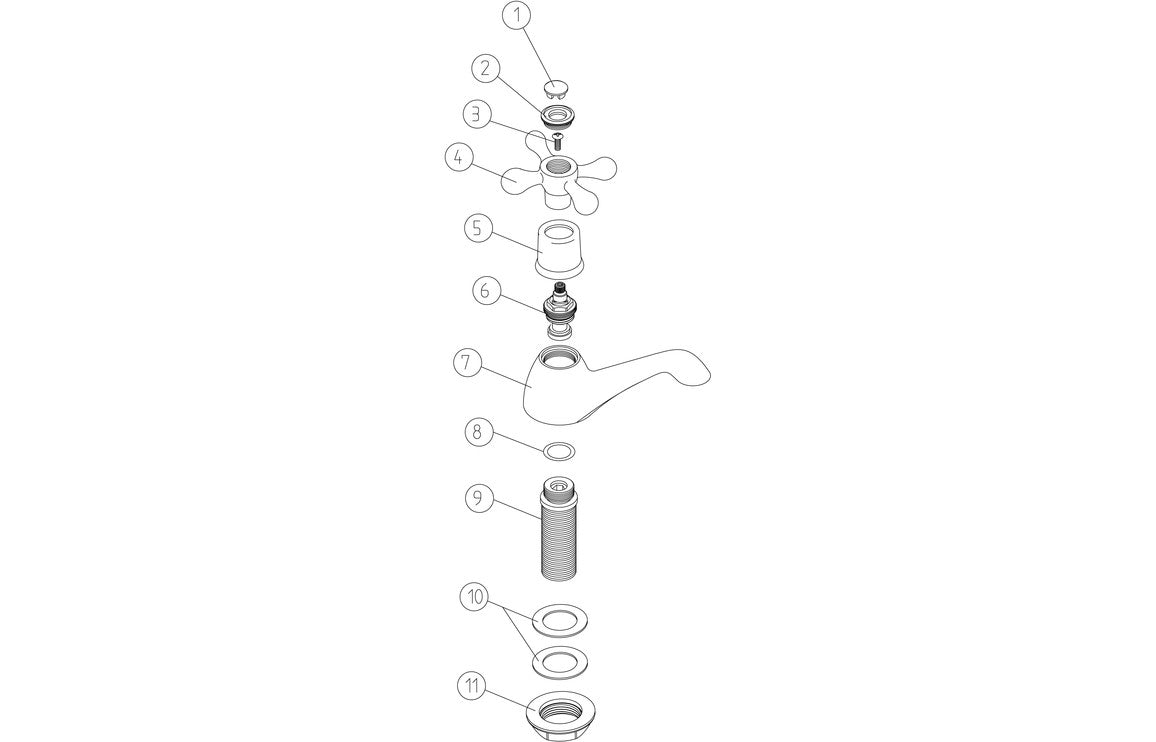 Kingsbury Basin Pillar Taps - Chrome-Basin Taps-CAPTA9484-