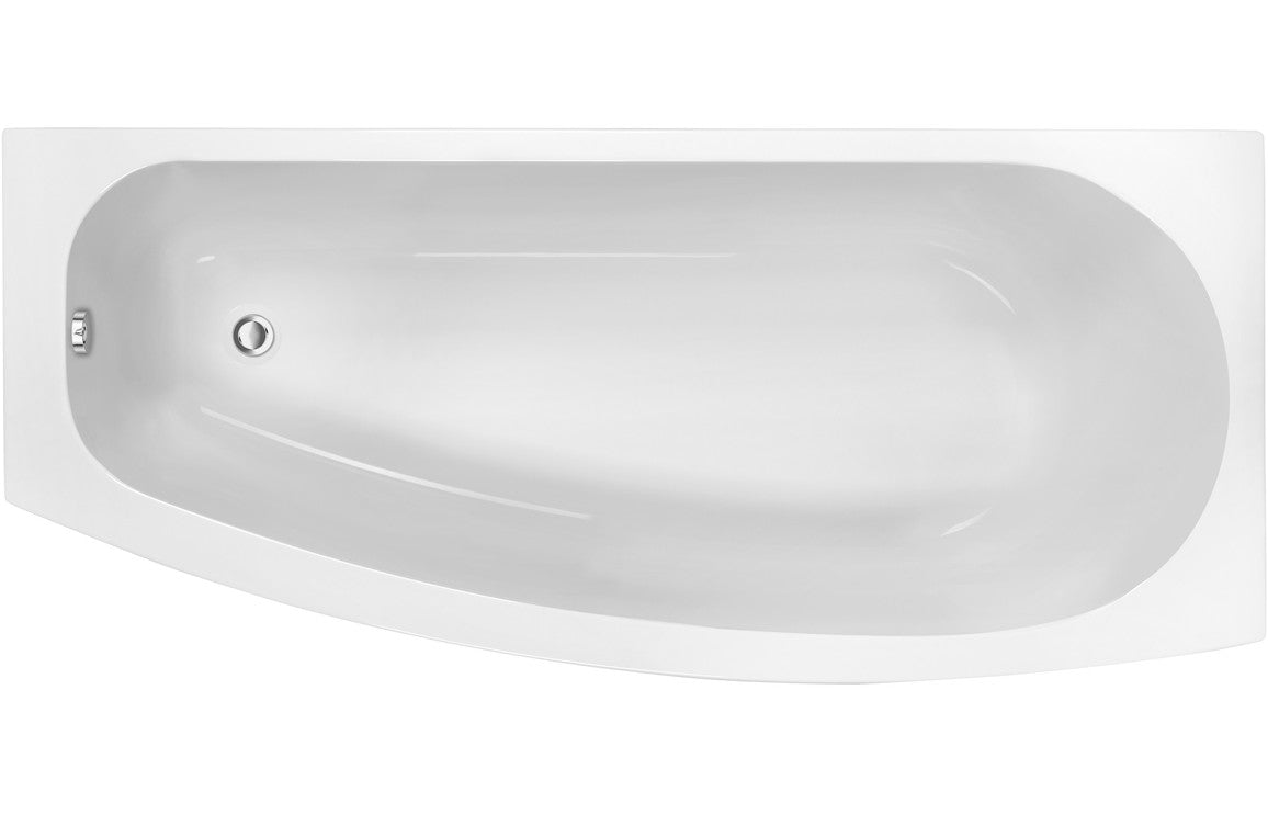 Kismet Space Saving Shower Bath 1700x740mm-Baths-DIBRP0064-Right Hand-