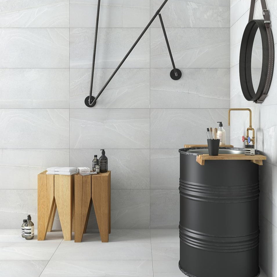 Maxim Lakestone White Porcelain Tile 40x60cm