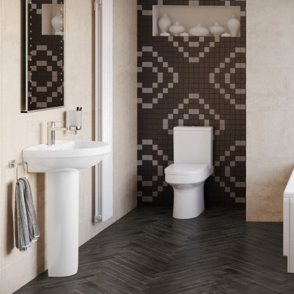 Leigh Close Coupled Fully Shrouded WC & Soft Close Seat-Toilets-DIPTP0250-