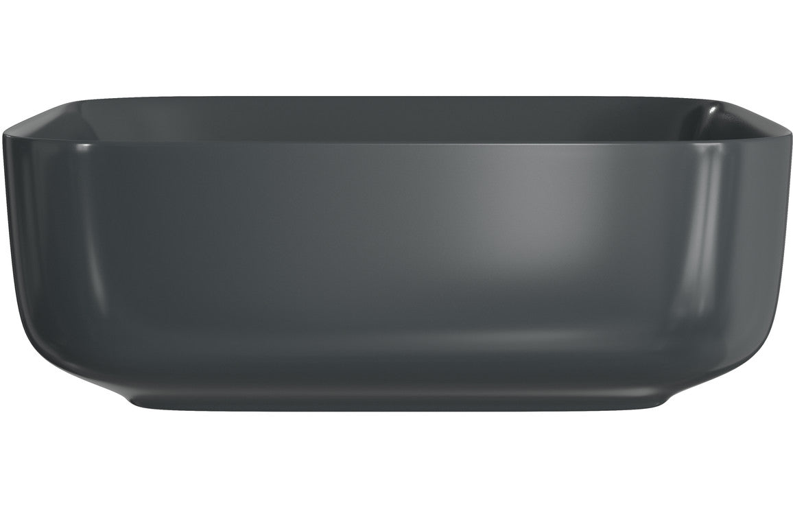 Lennox 400mm Ceramic Square Washbowl & Waste - Matt Black-Basins-DIPB0058-