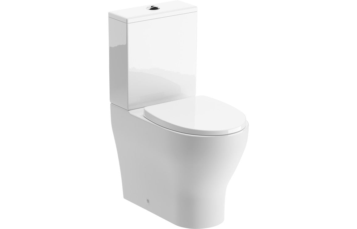 Lilibet Rimless Close Coupled Fully Shrouded WC & Soft Close Seat-Toilets-DIPTP0288-