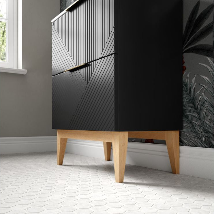 Lines 815mm Floor Standing 2 Drawer Basin Unit & Basin-Bathroom Furniture-