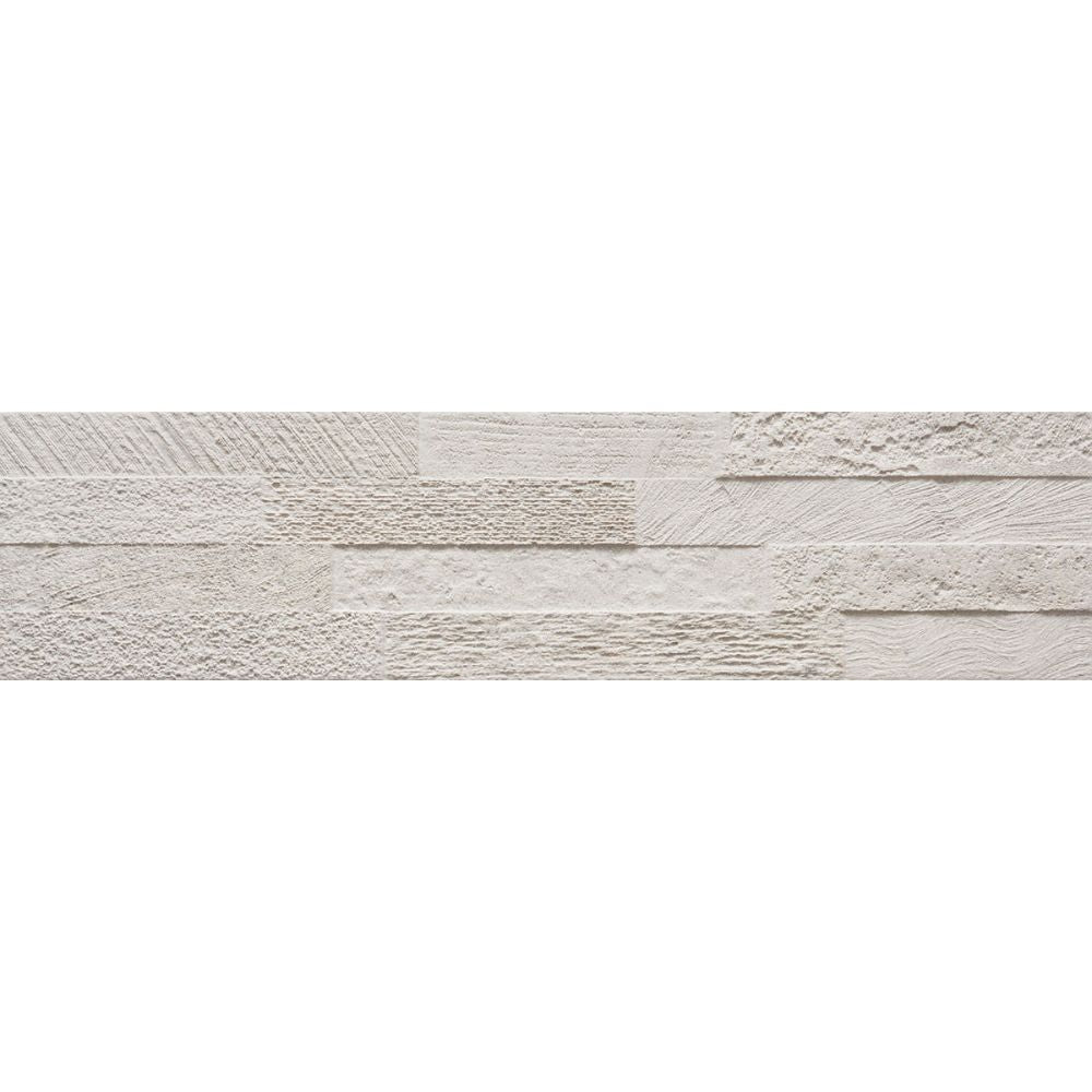 Aspen White 3D Porcelain Cladding 15x61cm