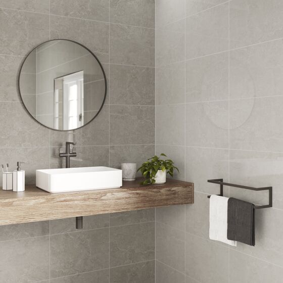 Zeta Silver Gloss Ceramic Wall Tile 30x45cm