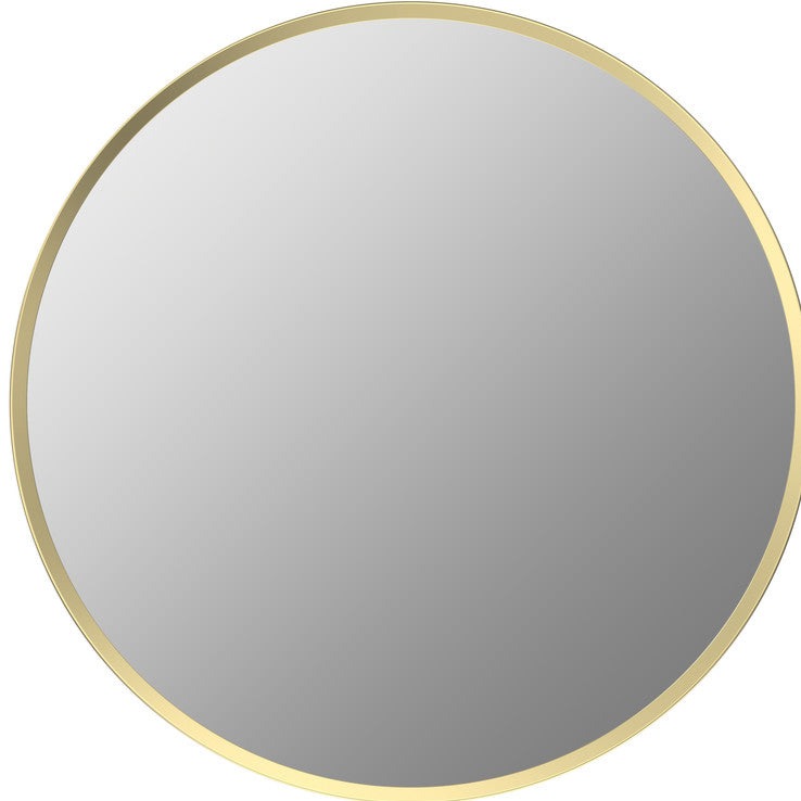 Mai Round Mirror - Brushed Brass-Mirrors-DIMR0036-500mm-