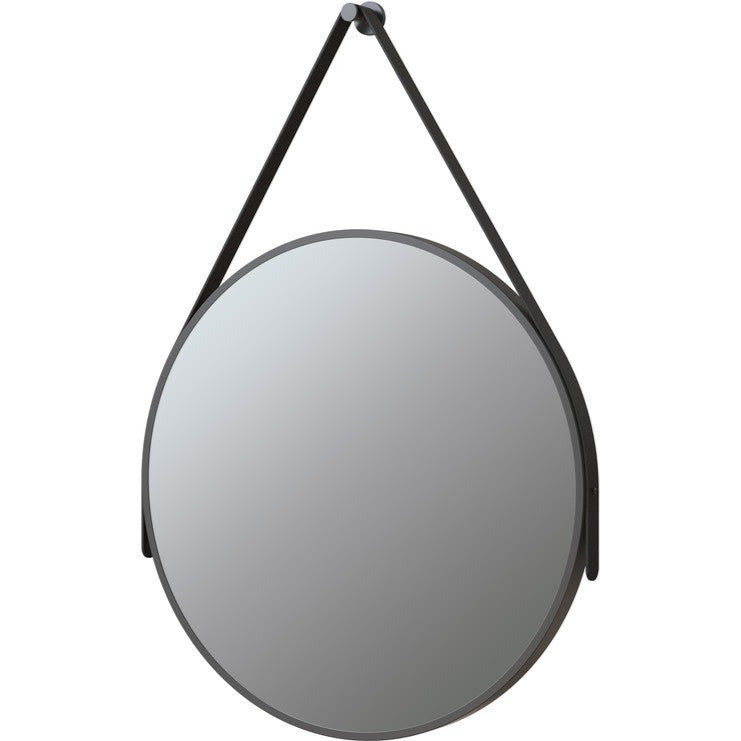 Mako 600mm Round Mirror - Matt Black-Mirrors-DIMR0044-