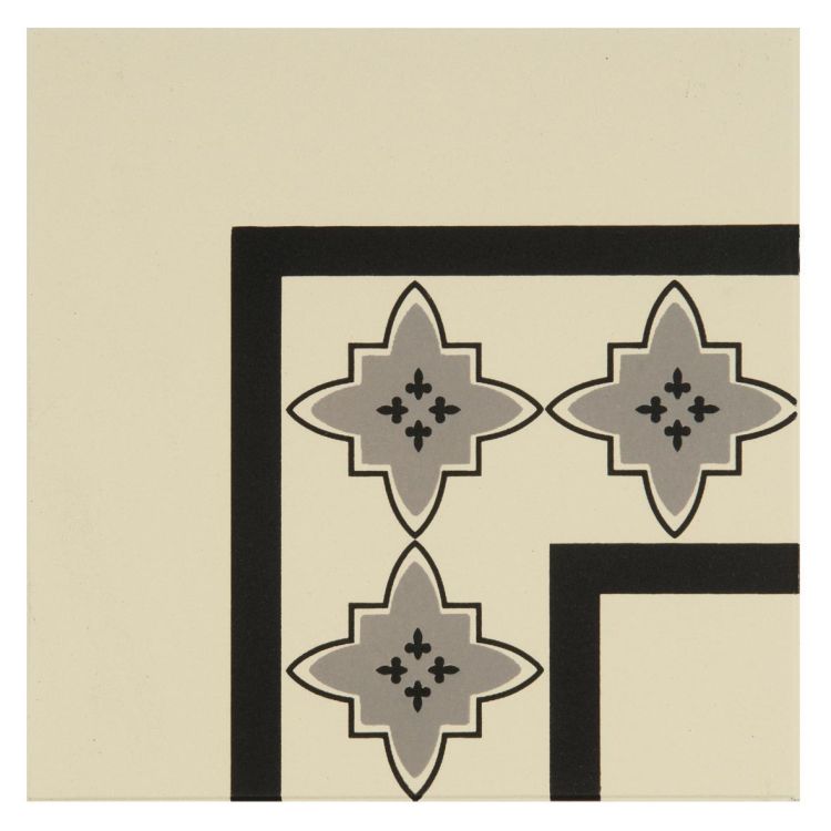 Original Style Odyssey Primo Marrakech Corner Light Grey and Black on White 15x15cm