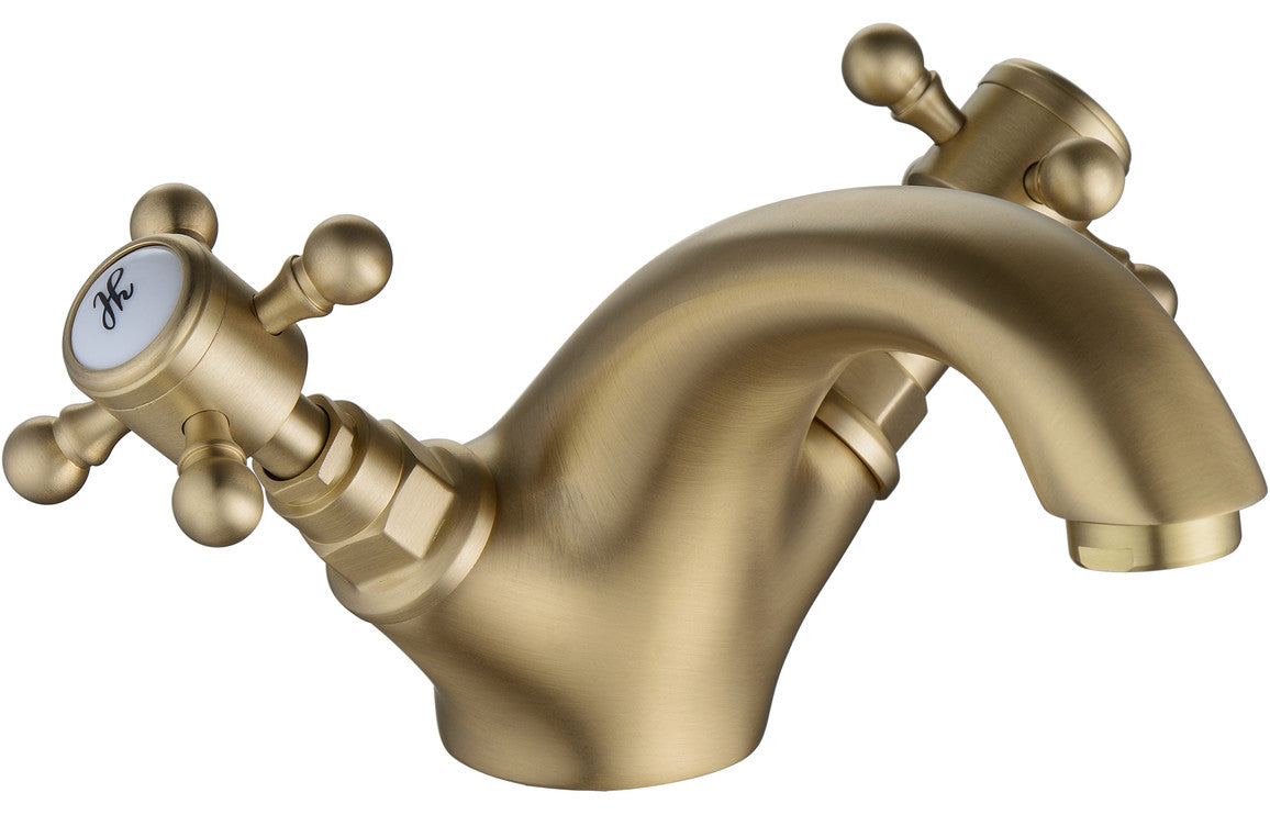 Marlow Mono Basin Mixer Brushed Brass-Basin Taps-DITS1336-