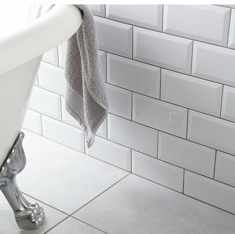 Metro White Wall Tile 10x20cm