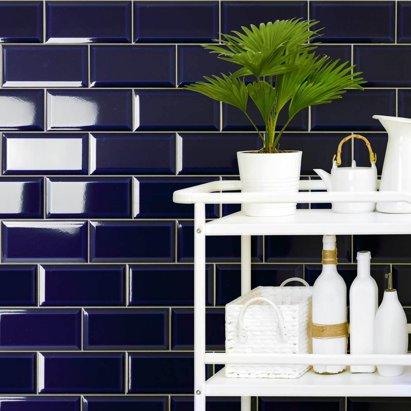 Metro Blue Wall Tile 10x20cm