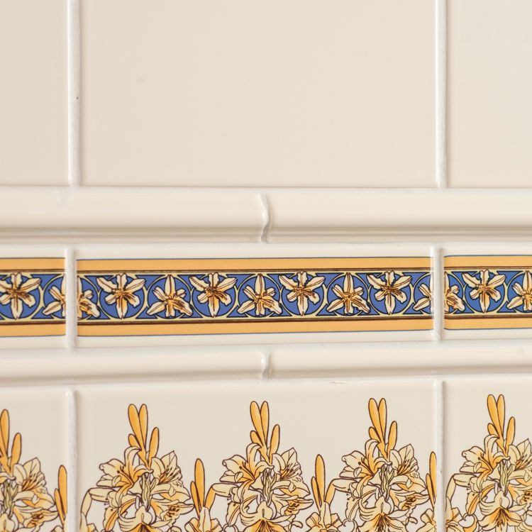 Original Style Artworks Alphonse Mucha Orchid On County White