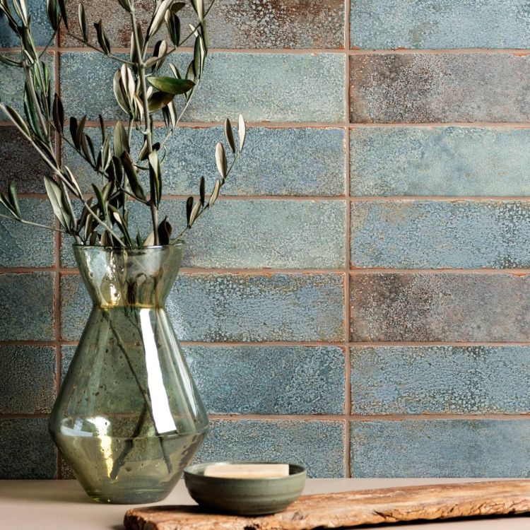 Original Style Tileworks Oken Brick Green Tile 7.5x30cm