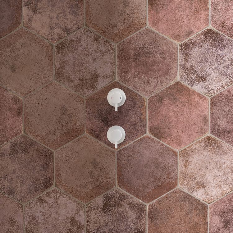 Original Style Tileworks Oken Hexagon Garnet Tile 20x30cm