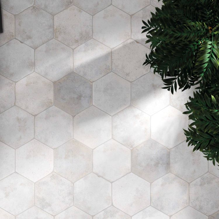 Original Style Tileworks Oken Hexagon White Tile 20x30cm