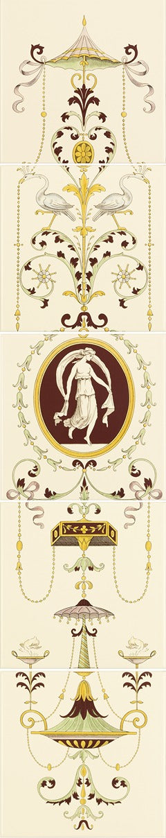 Original Style Artworks Cameo Carousel 5-Tile Panel-With Scarf-IM-0003899