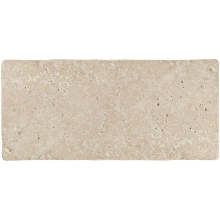 Original Style Earthworks Levantine Ivory Unfilled & Tumbled Travertine Tile 20x40cm-