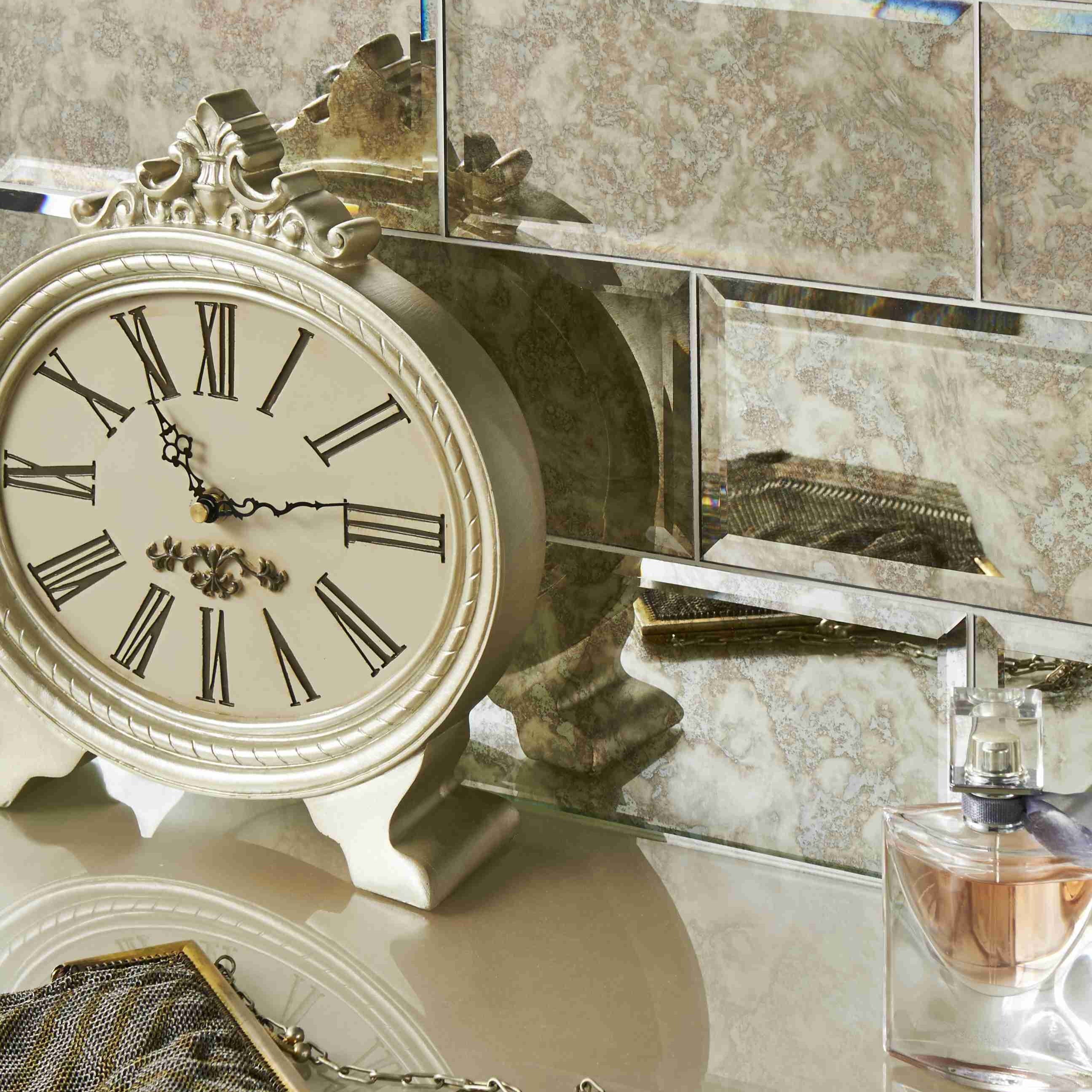 Original Style Glassworks Antique Mirror Bevelled Glass Tile 10x20cm-