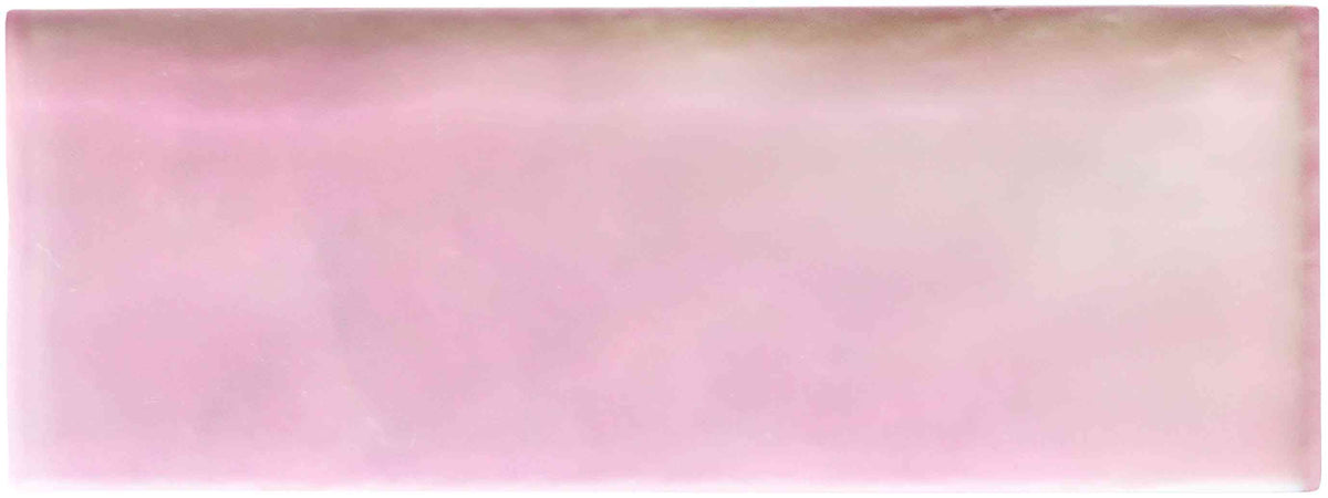 Original Style Glassworks Pink Frost Brick Radiance Tile 8x20cm-
