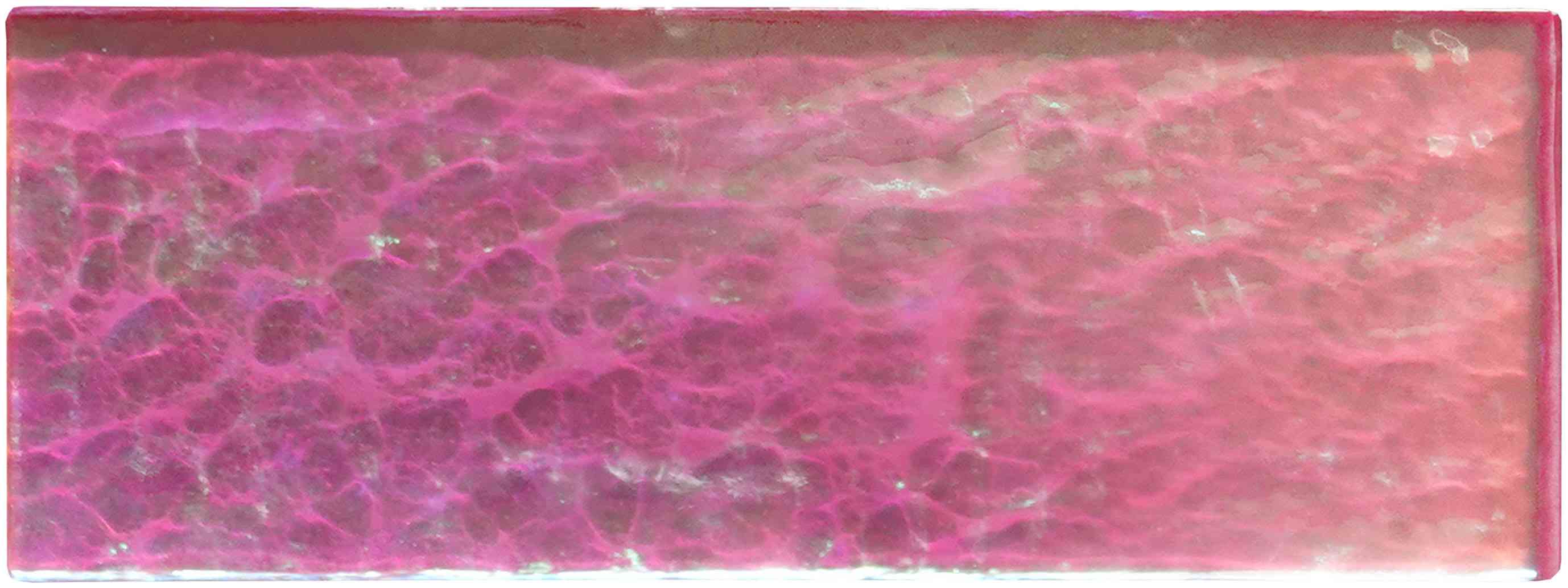 Original Style Glassworks Pink Gloss Brick Radiance Tile 8x20cm-