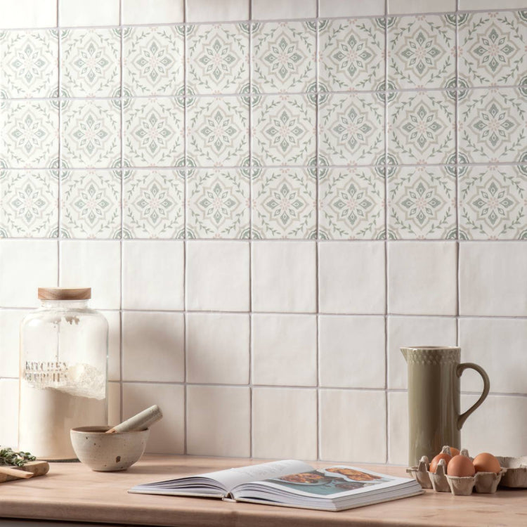 Original Style Jaipur Jasmine Ceramic Wall Tile 13x13cm