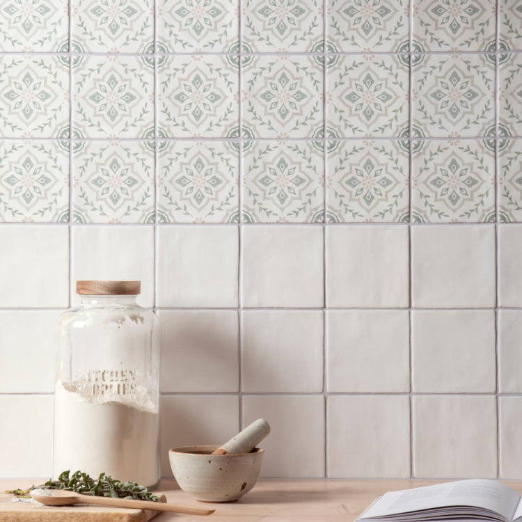 Original Style Jaipur Jasmine Ceramic Wall Tile 13x13cm