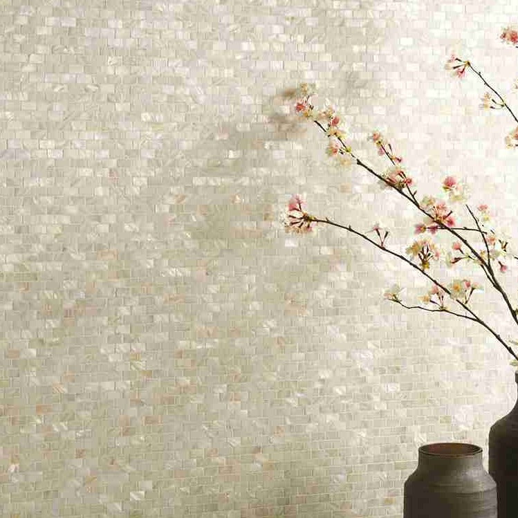 Original Style Mosaics Pearl Brickbond Shell Mosaic Tile 32x31cm-