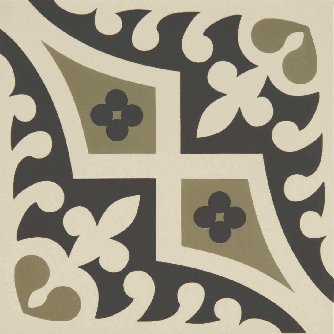 Original Style Odyssey Primo Romanesque Dublin and Black on White 15x15cm-