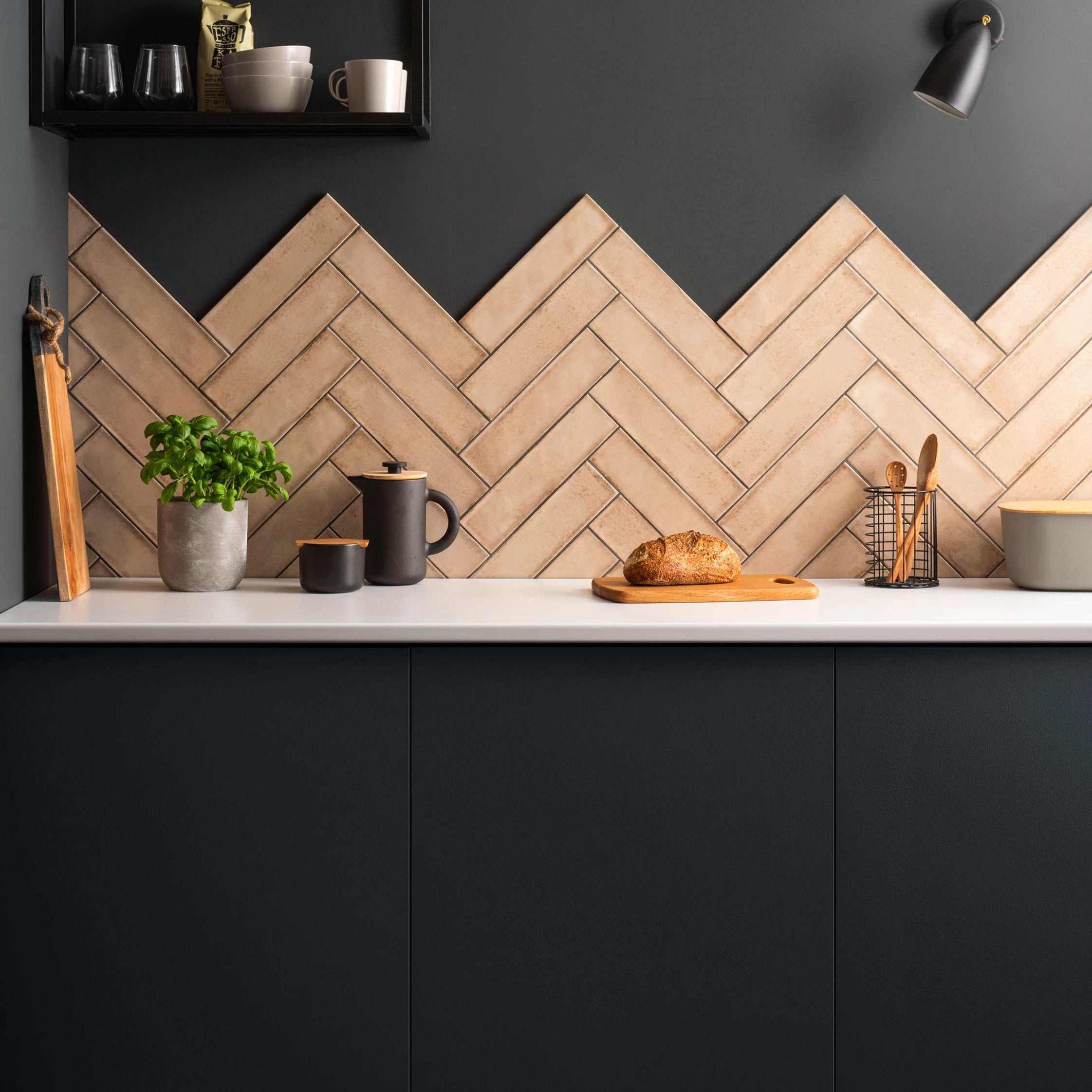 Original Style Tileworks Montblanc Taupe Ceramic Wall Tile 20x60cm-