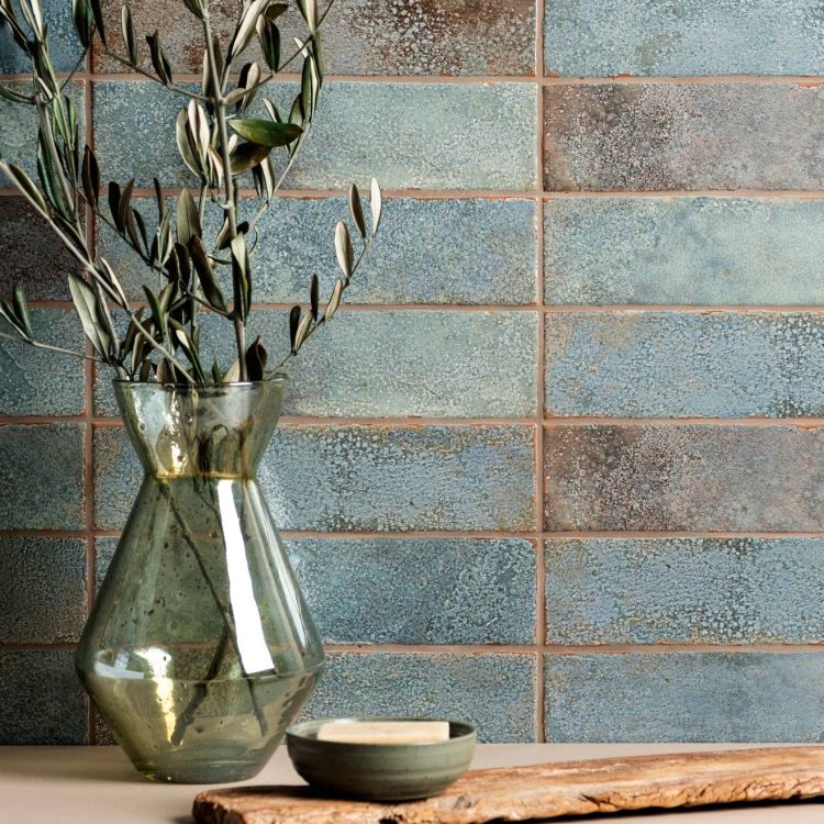 Original Style Tileworks Oken Brick Green Tile 7.5x30cm-