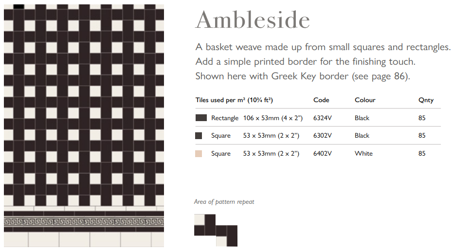 Original Style Victorian Ambleside Pattern-Floor-Tile