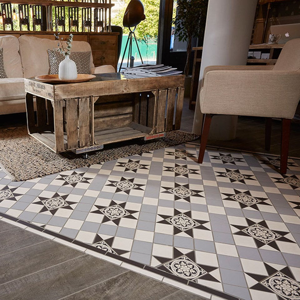 Original Style Victorian Blenheim 3 colour Pattern-Floor-Tile