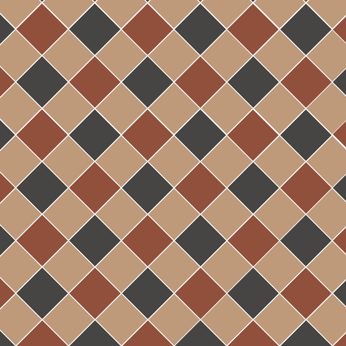 Original Style Victorian Dorchester Black, Red and Old London Pattern-Floor-Tile