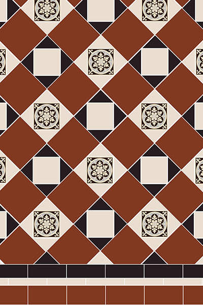 Original Style Victorian Fotheringhay Pattern-Floor-Tile