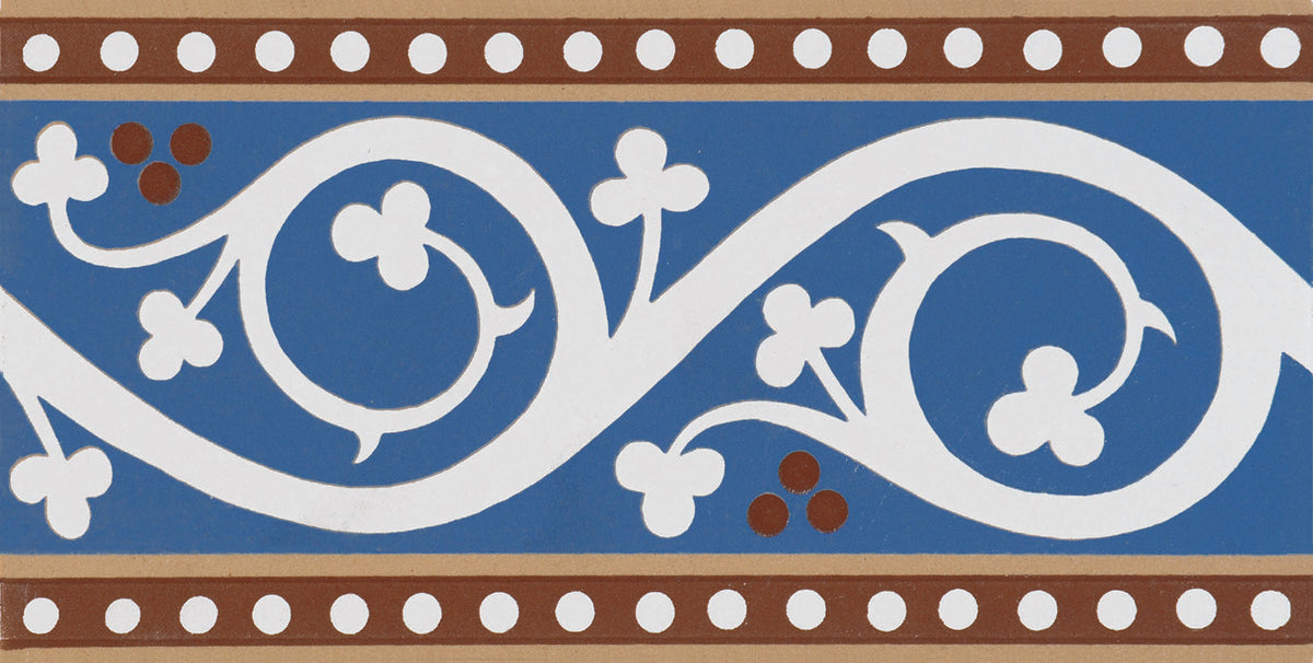 Original Style Victorian Kitchener Border-Blue-IM-0023492-Floor-Tile