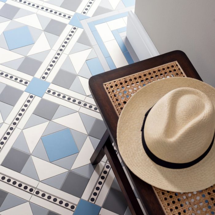 Original Style Victorian Lindisfarne with Melbourne Pattern-Floor-Tile