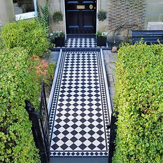 Original Style Victorian Oxford Black and White Pattern-Floor-Tile