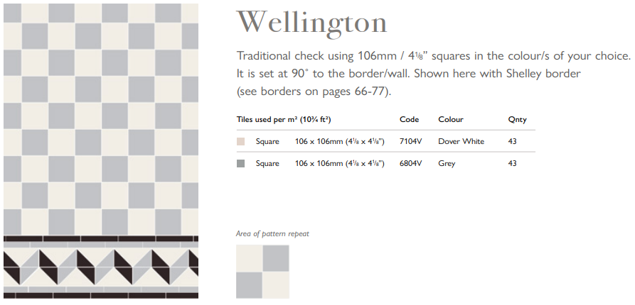 Original Style Victorian Wellington Pattern-Floor-Tile