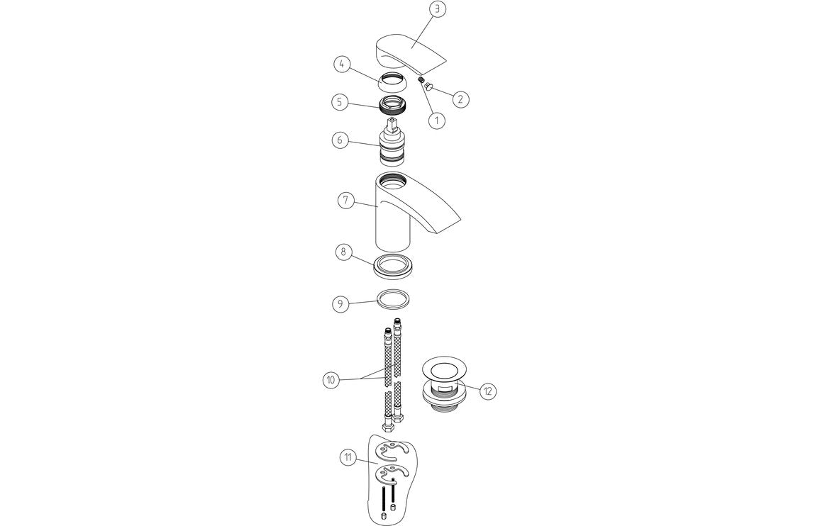 Oroni Basin Mixer - Chrome-Basin Taps-CAPTA4191-