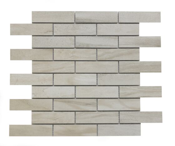 Tech Marble Beige Brick Mosaic Wall and Floor Tile 29x30cm