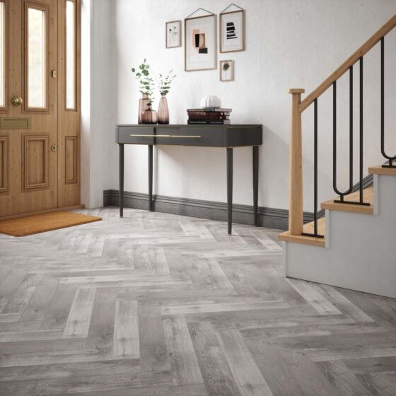 Daintree Grey Matt Porcelain Wood Effect Tile 10x59cm