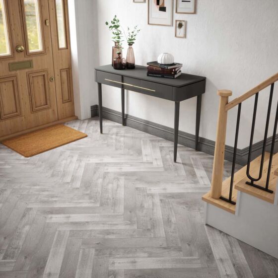 Daintree Grey Matt Porcelain Wood Effect Tile 10x59cm