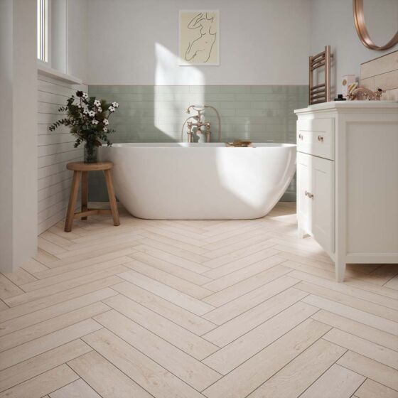Daintree Birch Matt Porcelain Wood Effect Tile 10x59cm