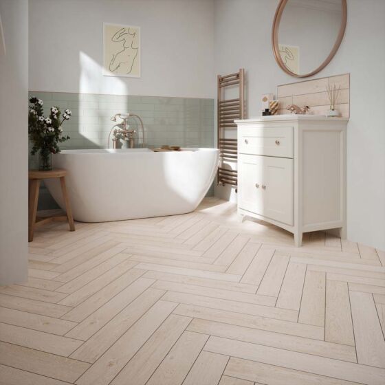 Daintree Birch Matt Porcelain Wood Effect Tile 10x59cm