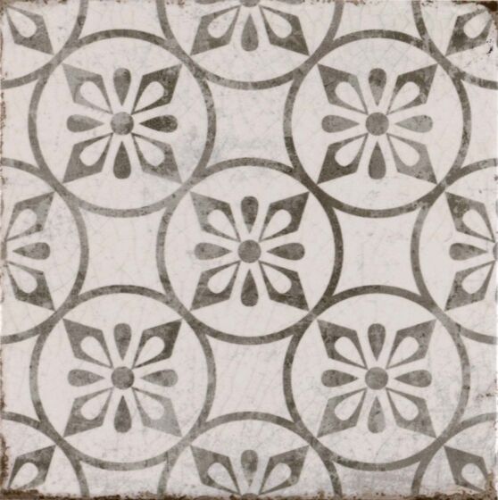 Garcia Petal Grey Matt Glazed Porcelain Wall & Floor Tile 20x20cm