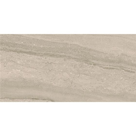 Laurent Beige Gloss Ceramic Marble Effect Wall Tile 30x60cm