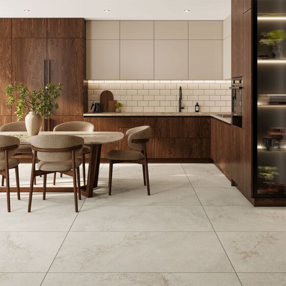 Verona Columbia White Matt Porcelain Wall and Floor Tile 60x120cm