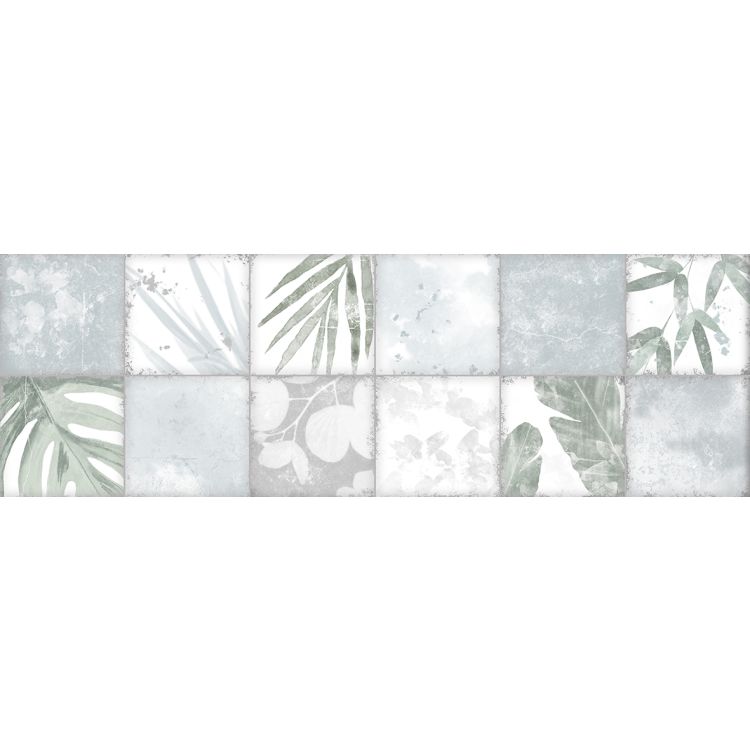 Original Style Living Patchwork Botanical Iris Tile 30x100cm