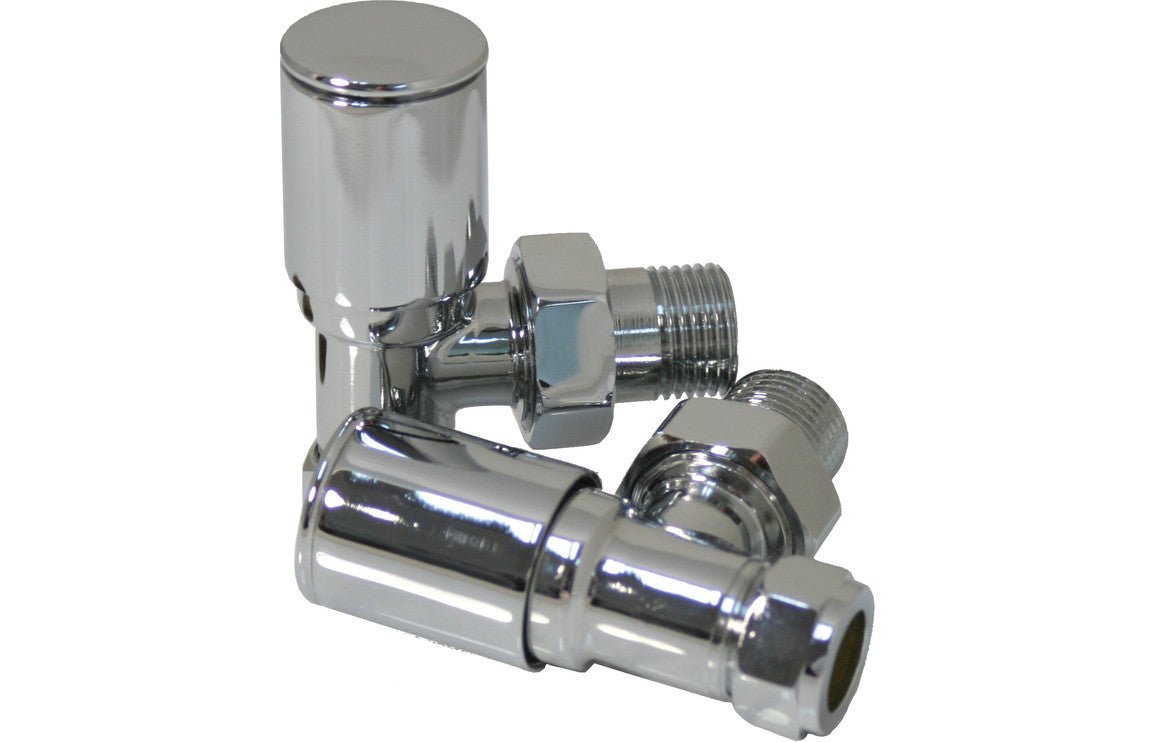 Patterned Chrome Radiator Valves-Heating-DIRA0224-Angled-
