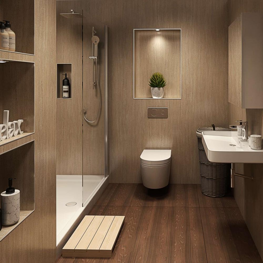 Perform Panel Travertino 1200x2400mm Bathroom Wall Panels-7185